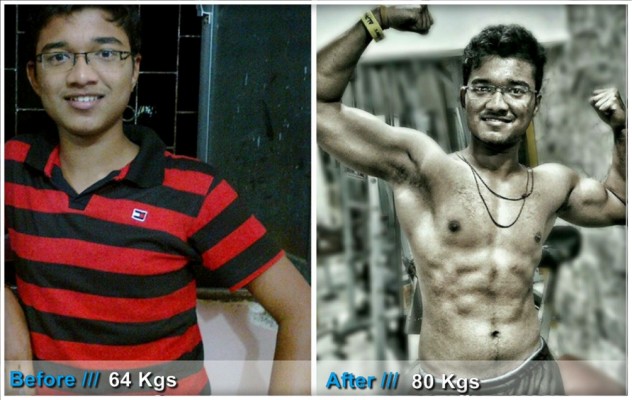 Weight & Muscle gain Transformation Story - Vivek M Sawant